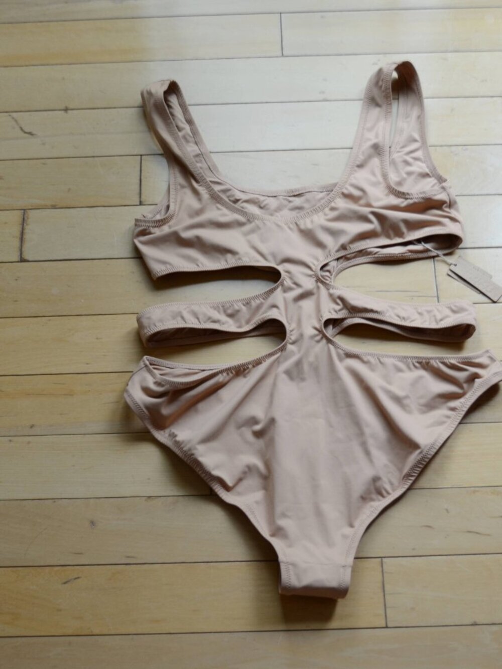 Skims Almond Monokini One Piece Swimsuit Size XL NWT - Picture 7 of 8